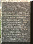 Gravestone inscription.